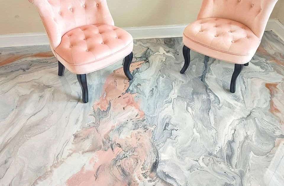 Metallic Epoxy project in St. George, Utah