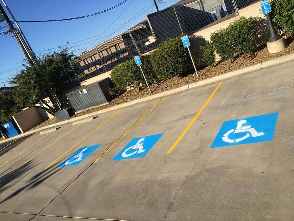 Parking Lot Striping project in St. George, Utah